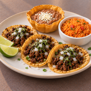 add Beans & Rice to your taco order!
